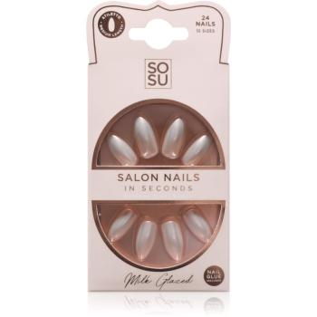SOSU Cosmetics Salon Nails umelé nechty odtieň Milk Glazed 24 ks