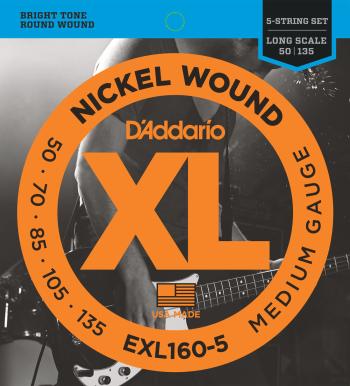 D'Addario EXL160-5 Struny pre 5-strunovú basgitaru