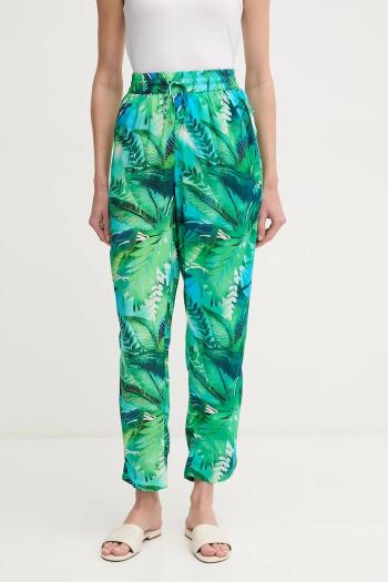 Nohavice Lauren Ralph Lauren zelená farba, strih chinos, vysoký pás, 20523277