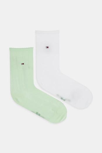 Ponožky Tommy Hilfiger 2-pak dámske, zelená farba, 701232610