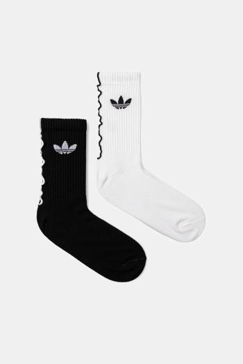 Ponožky adidas Originals Ruffle Crew 2-pak biela farba, JX5211