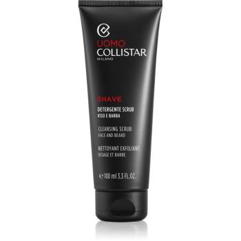 Collistar Man Face and Beard Cleansing Scrub čistiaci peeling pre prípravu pleti pred holením 100 ml