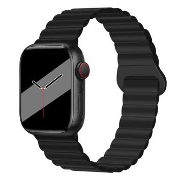 REVERSE Silikónový remienok Apple Watch Ultra 1 / 2 (49mm) / 9 / 8 / 7 (45mm) / 6 / SE / 5 / 4 (44mm) / 3 / 2 / 1 (42mm) čierny