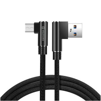 Swissten Arcade textilný dátový kábel USB/microUSB 1.2 m čierny (71527500)