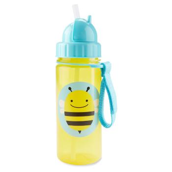 SKIP HOP Zoo hrnček so slamkou PP bez PVC a BPA včela 12 m+ 385 ml