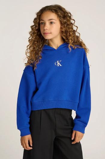 Detská mikina Calvin Klein Jeans s kapucňou, jednofarebná, IG0IG02755