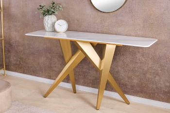 LuxD Dizajnová konzola Zephyra 140 cm biela