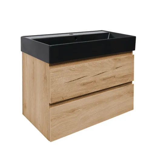 Kúpeľňová skrinka s umývadlom SAT B-Way 79x50x45 cm dub mat BWAY80OAKU4B