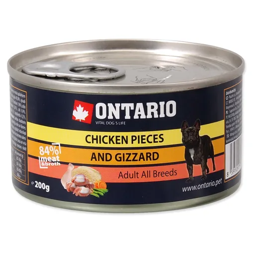 ONTARIO Konzerva kuracie kúsky a žalúdky 200 g
