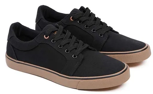 Fox topánky black canvas shoe - 46