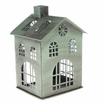 Suport de lumânări din metal Rustik House, 10,5 x15 x 10 cm