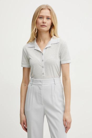 Polo tričko Patrizia Pepe dámske, strieborná farba, 8K0279 K128