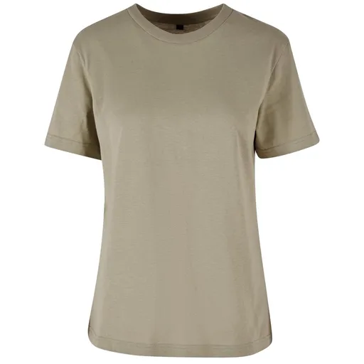 Build Your Brand Dámske oversize tričko - Svetlá olivová | L