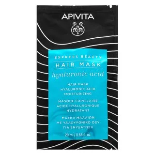 Apivita Express Beauty Hair Mask Hyaluronic Acid vyživujúca maska na vlasy s kyselinou hyalurónovou 20 ml