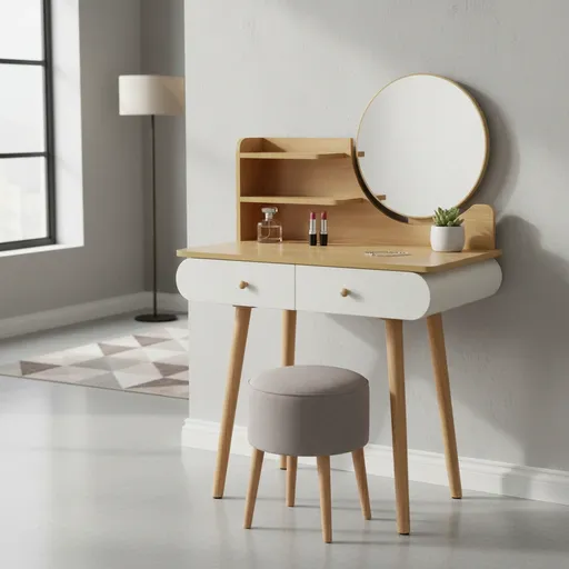 ArtJum Toaletný stolík SCANDI natural | CM-891937