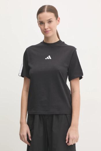 Bavlnené tričko adidas Essentials dámske, čierna farba, JM2393