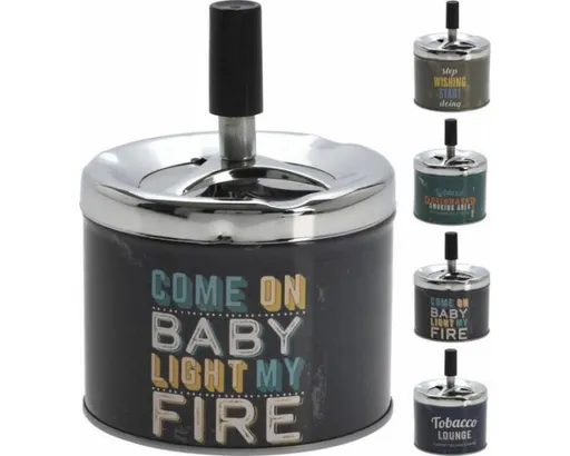 MAKRO - Popolník plech 9x12cm rôzne dekory s nápisom