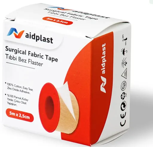 Aidplast Textilná bavlnená náplasť na cievke 5mx2,5cm 1ks