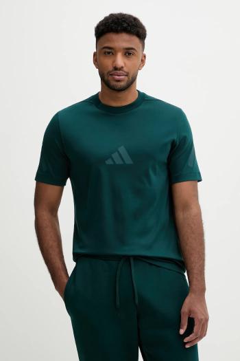 Bavlnené tričko adidas x Z.N.E pánske, zelená farba, s potlačou, JW4736