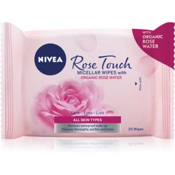 NIVEA MicellAir Rose Touch čistiace pleťové micelárne obrúsky 25 ks