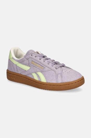Semišové tenisky Reebok Classic Club C Grounds Uk fialová farba, 100207963