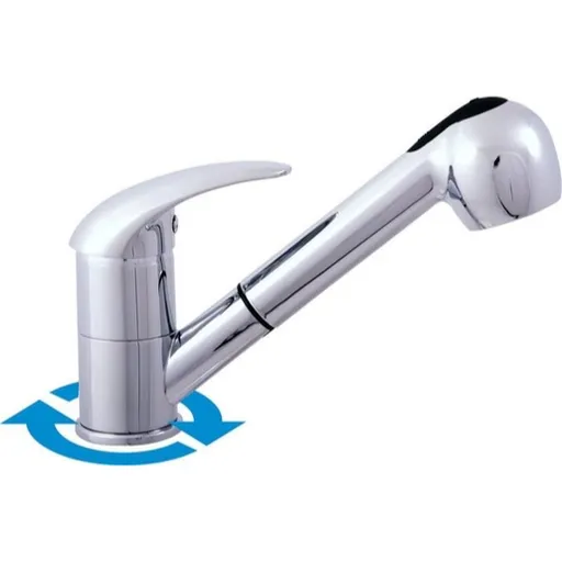 Drezová batéria RAV Slezák s vyťahovacou spškou chróm D410.5