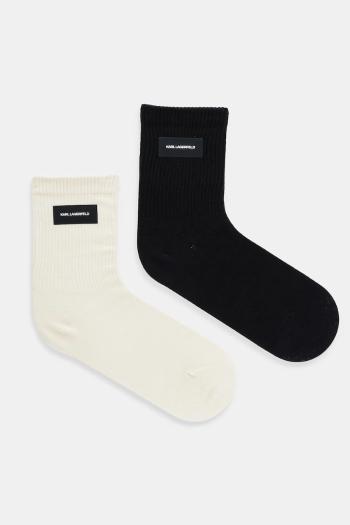 Ponožky Karl Lagerfeld 2-pak čierna farba, A1W47155