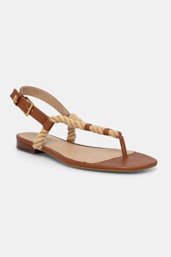 Sandále Lauren Ralph Lauren Ntcl Everley dámske, hnedá farba, 802959152001