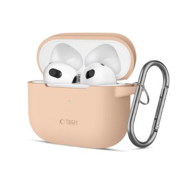 Tech-Protect Silicone Hook puzdro na Apple AirPods 3, hnedé