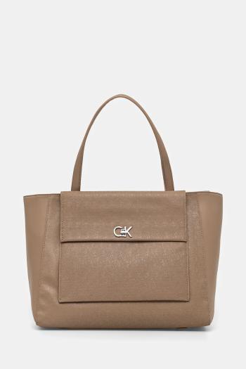 Kabelka Calvin Klein béžová farba, K60K613136