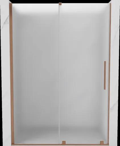 MEXEN/S - Velár posuvné sprchové dvere 160, dekor, meď kartáčovaná 871-160-000-31-65