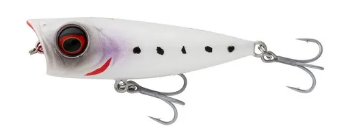 Savage gear wobler micro popper snowwhite - 4,3 cm 3 g