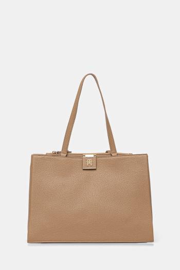 Kabelka Tommy Hilfiger béžová farba, AW0AW17191