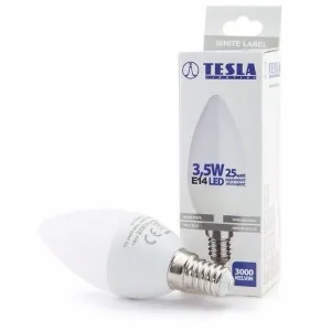 TESLA - LED CL143530-2, žiarovka CANDLE sviečka, E14, 3,5 W, 230V, 249lm, 25 000h, 3000K teplá biela