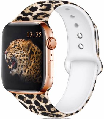 4wrist Silikónový remienok na Apple Watch – Leopardí vzor 38/40/41 mm