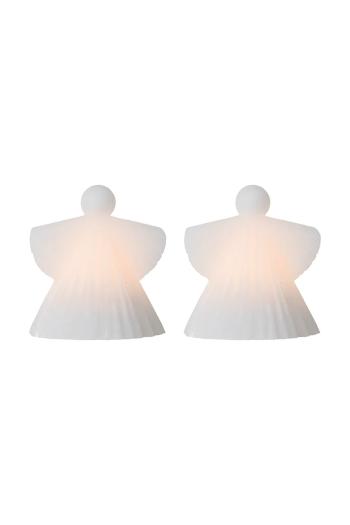 Led vianočná dekorácia Sirius Asta Engel 2-pak biela farba