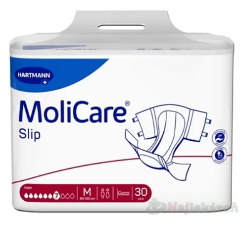 MoliCare Slip Super 7 kvapiek M inkontinenčné nohavičky 90-120cm 30ks