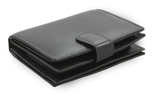 Čierna dámska kožená peňaženka so zápinkou 511-9769-60