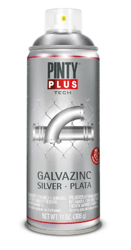 PINTY PLUS TECH - Galvanizačný základ v spreji 400 ml strieborný