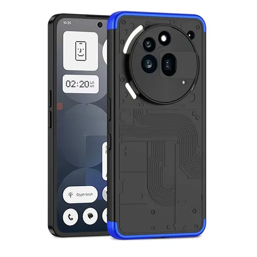 360° Ochranný kryt Nothing Phone (3a) Pro čierno-modrý
