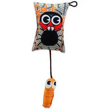 LETS PLAY hračka vankúšik motív pavúk s catnip 9 cm (8595091794898)