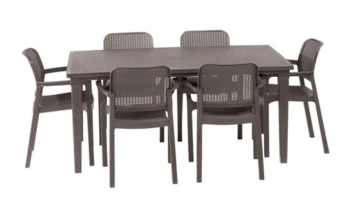 Elvisia Záhradný set LUNA 6 + 1 | cappuccino