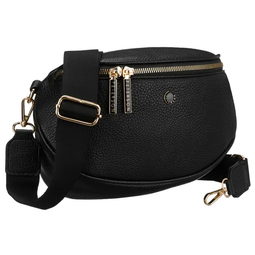 Čierna dámska mestská ľadvinka z ekologickej kože – praktická a kompaktná