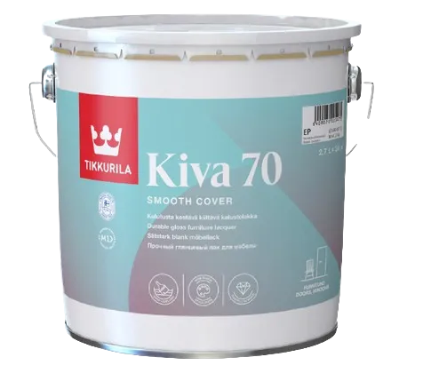 KIVA 70 - Nežltnúci lak na drevený nábytok v interiéri bezfarebný lesklý 2,7 L