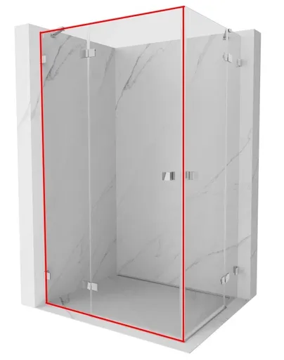 MEXEN - LUNAR (M+D) sklo 90x200 cm 8 mm, transparentné, ľavé 834-090-000-00-00-L