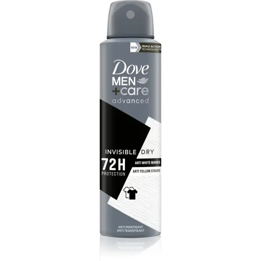 Dove Men+Care Advanced Invisible Dry deodorant proti bielym a žltým škvrnám Invisibile Dry 150 ml