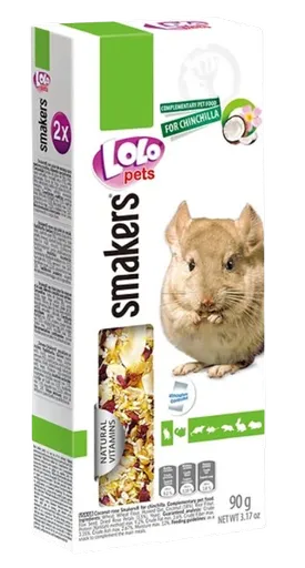 LOLOPETS tyčinka pre činčily - kokos + ruža 2ks/90g