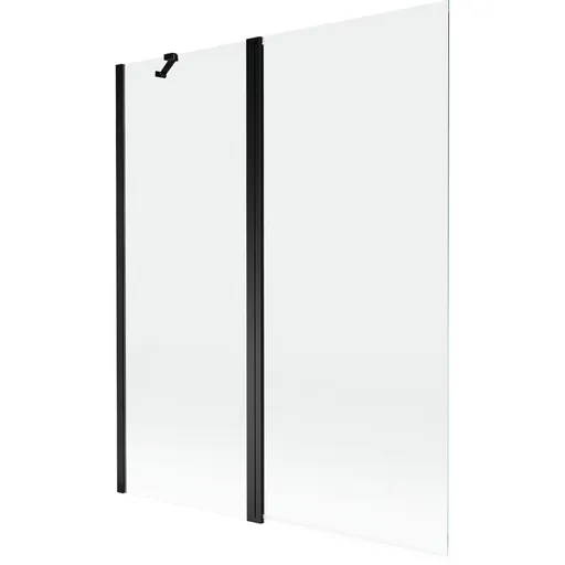 MEXEN - MIST vaňová zástena 140x150 cm 6mm f+s, čierna, číra 8A9-140-011-70-00