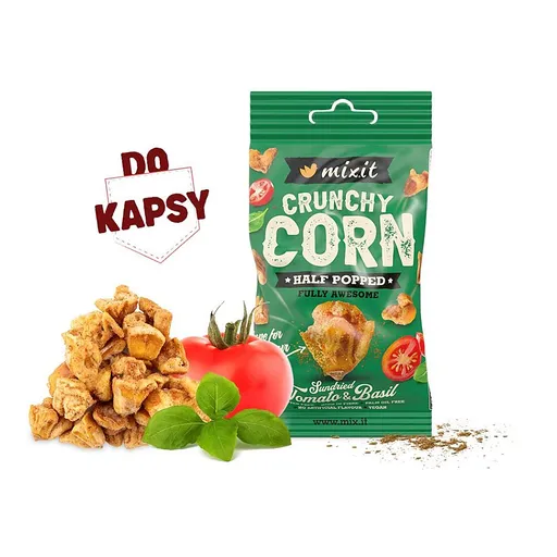 MIXIT Crunchy corn paradajka a bazalka do vrecka 40 g