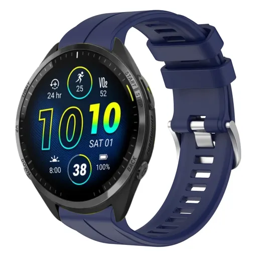 SILICONE Vymeniteľný remienok pre Garmin Forerunner 965 tmavomodrý